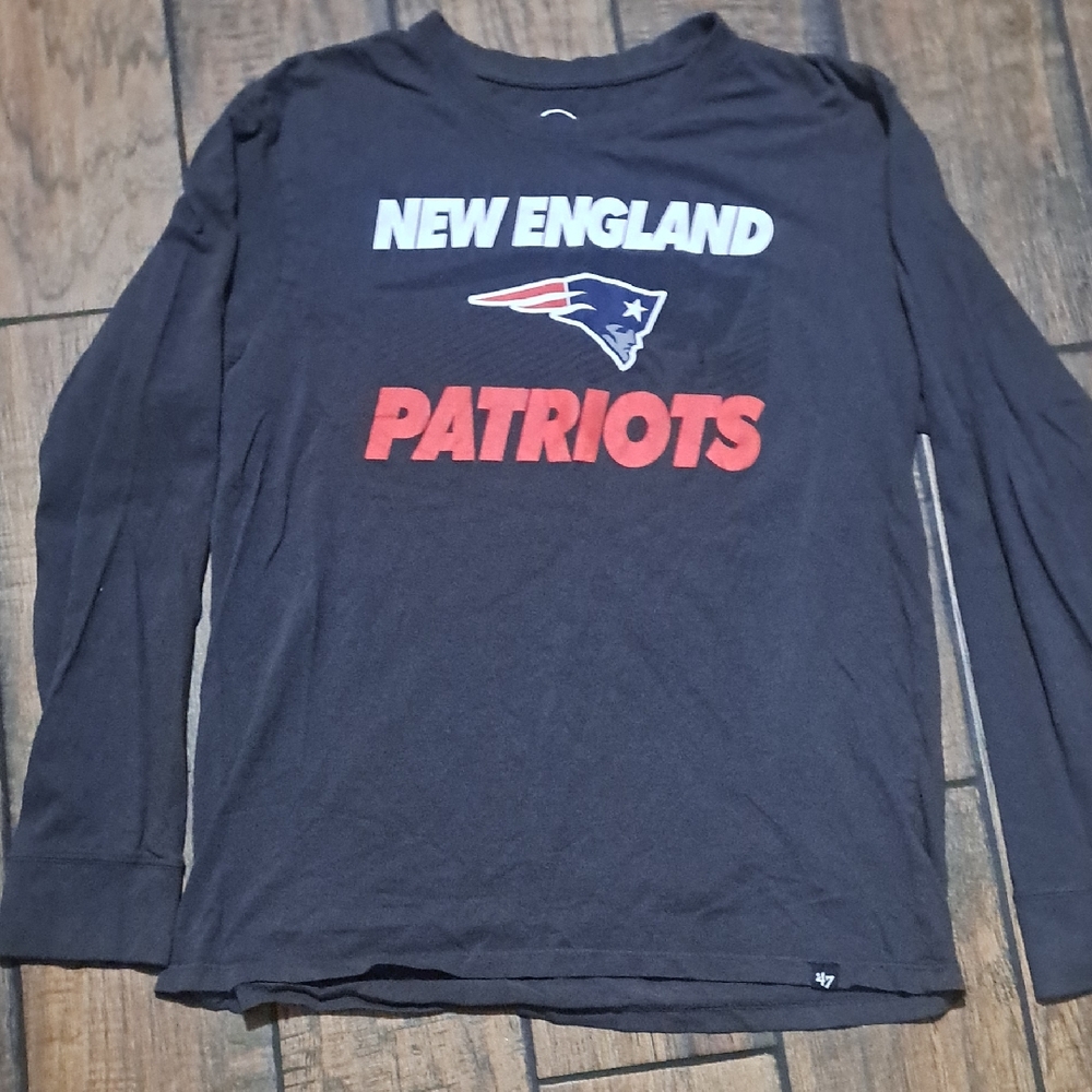 47 Brand New England Patriots Kids Long Sleeve Tee - Dark Gray